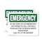 Signmission In The Event Of An Use Phone To, 10 in W x Rectangle, Plastic OS-2PACK-EM-P-710-L-10397 - alternate 1